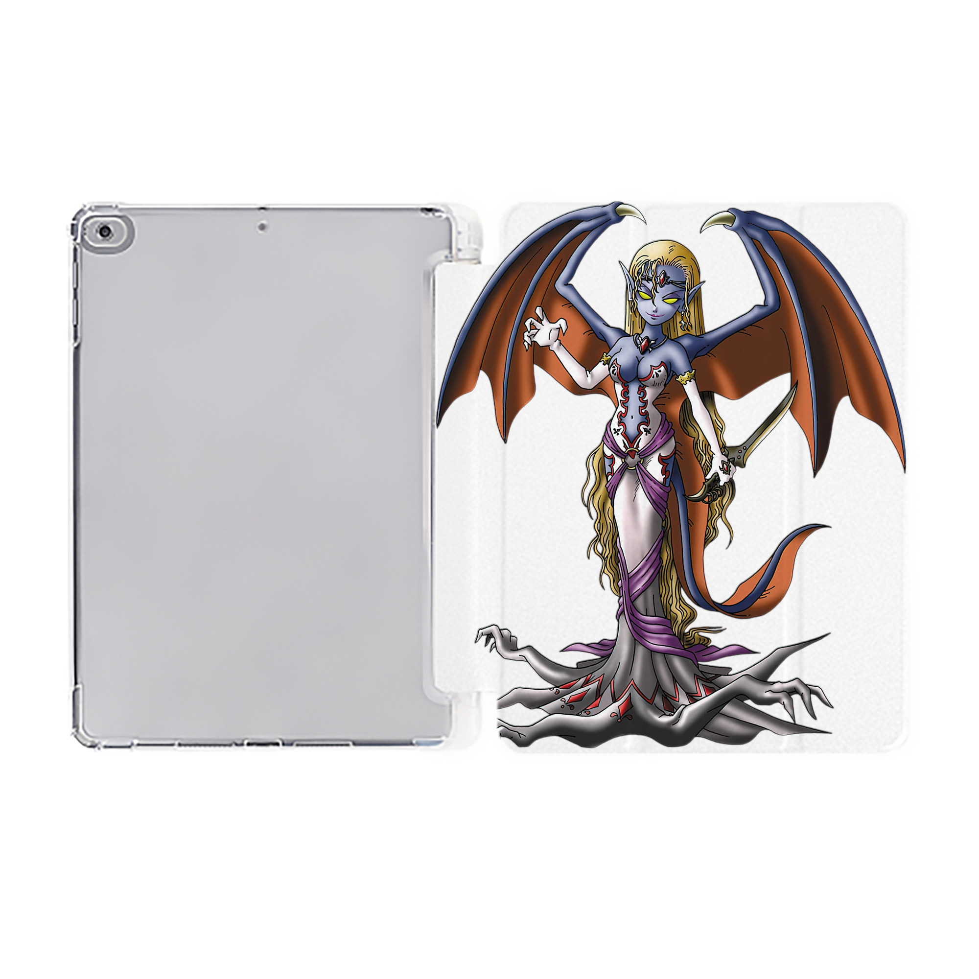 （画像用） ドラゴンクエスト Doragon Kuesuto Dragon Quest IPad ケース ペン収納付き 三つ折りスタンド PUレザー×シリコン 対応機種9.5/10.5/10.9インチ
